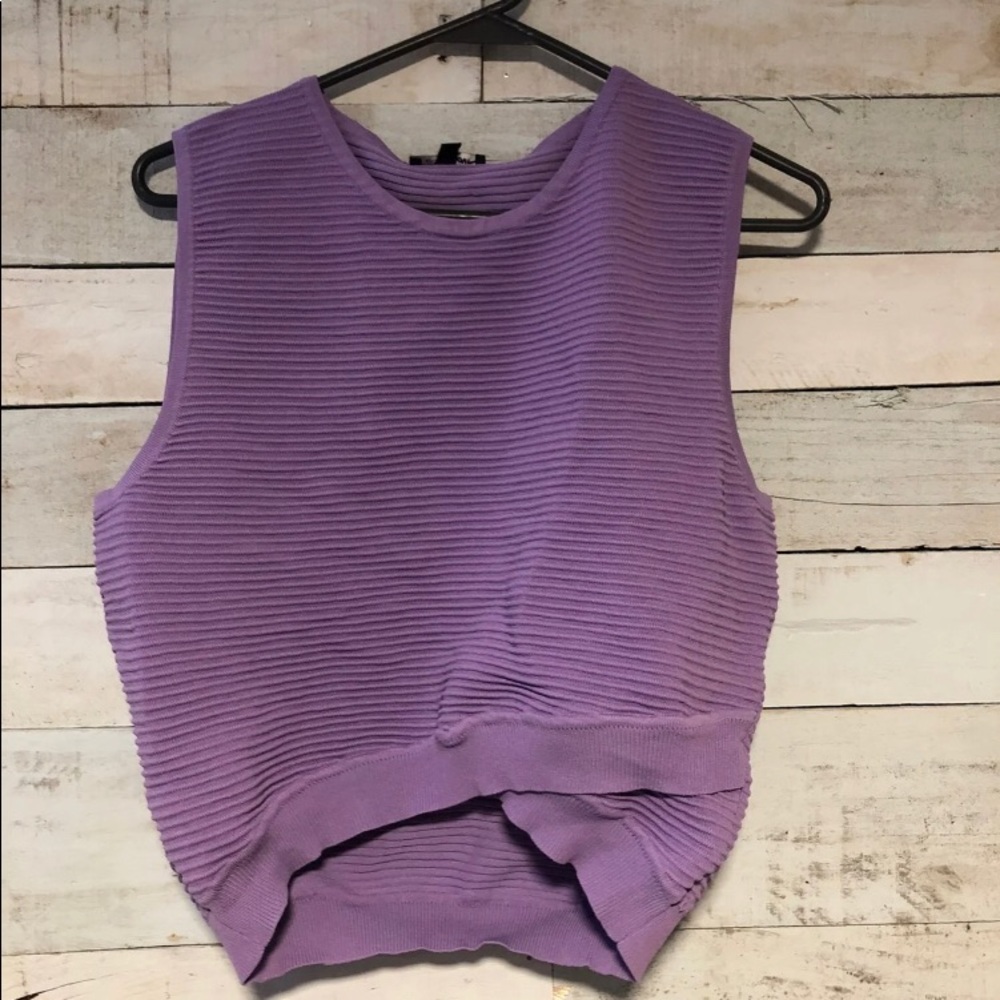 Purple ribbed top